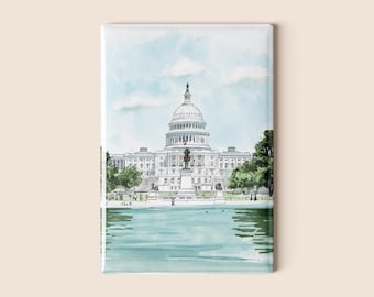 ワシントン DC 冷蔵庫マグネット：米国議会議事堂のお土産、アメリカ 250