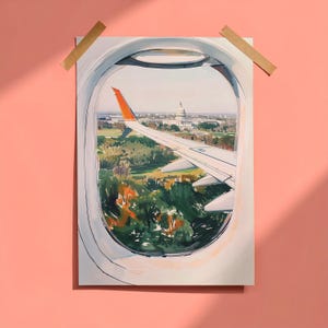 Washington DC Postkarte: Cappol in den Wolken