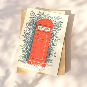 Cartolina della Virginia, affascinante cassetta postale della Virginia, regalo e souvenir dello stato della Virginia, biglietto di auguri 4x6