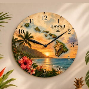 Hawaiian Wall Clock - Etsy