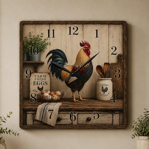 Wandklok Haan | Rustiek landelijk decor