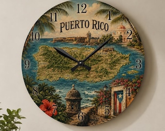 Orologio da parete di Porto Rico / Orologio rotondo o quadrato in acrilico