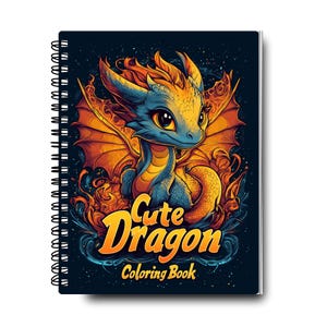 Cute Dragon Coloring Book | Fantasy Coloring | Dragon Coloring Book | Baby Dragon Coloring | Baby Dragon Coloring Book | Kids Coloring Book