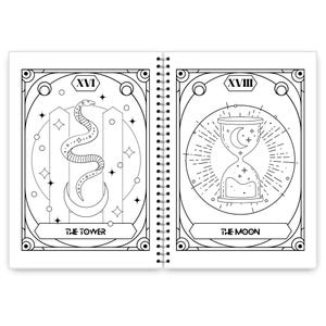 Major Arcana Tarot Coloring Book for Adults & Teens - 25 Mystical Grimoire-Style Bold Coloring Pages image 7