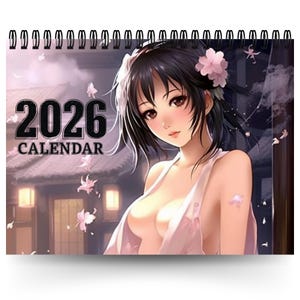 2026 Anime Girls Calendar | 12 Month Calendar | Sexy Anime Girl Calendar | Cute Anime Girl Calendar | Monthly Calendar | Calendar Gift