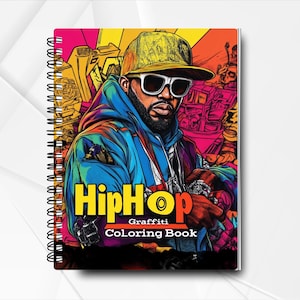 Hip-hop Graffiti Coloring Book | Graffiti Coloring Pages | Urban Art Coloring | Graffiti Book | 25 Hip Hop Coloring Pages | Graffiti Book