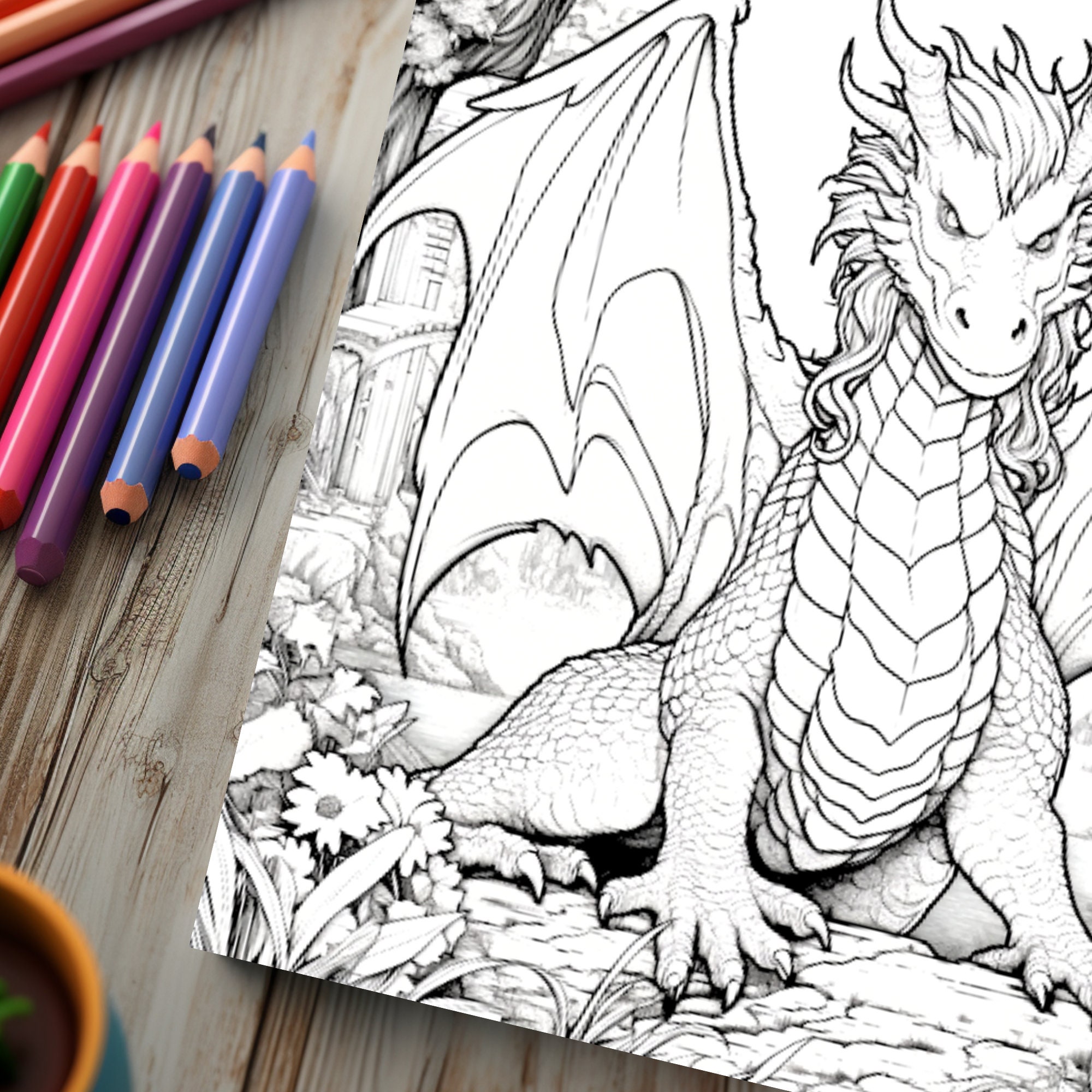 50 Mythical Creatures Coloring Pages Adult Coloring Printable - Etsy
