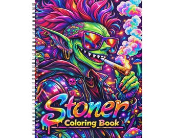 Trippy Stoner Malbuch für Erwachsene | Fette Ausmalseiten zum Thema Gras