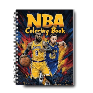NBA Basketball Coloring Book for Kids – 40 Fun Coloring Pages Featuring Slam Dunks, Hoops & Pro Players – NBA Coloring Pages | Kids B-Ball