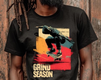 Skateboarding Tshirt: Grind Season Streetwear Clothing Graphic tshirt,