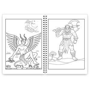 Mythical Creatures Coloring Book: Bold Coloring Pages of Dragons, Unicorns & Fantasy Beasts image 8