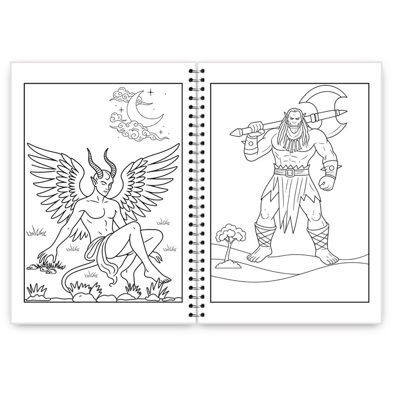 Mythical Creatures Coloring Book: Bold Coloring Pages of Dragons, Unicorns & Fantasy Beasts image 8