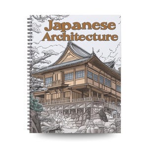 Japanese Architecture Coloring Book – Grayscale Coloring Pages For Kids, Teens And Adults