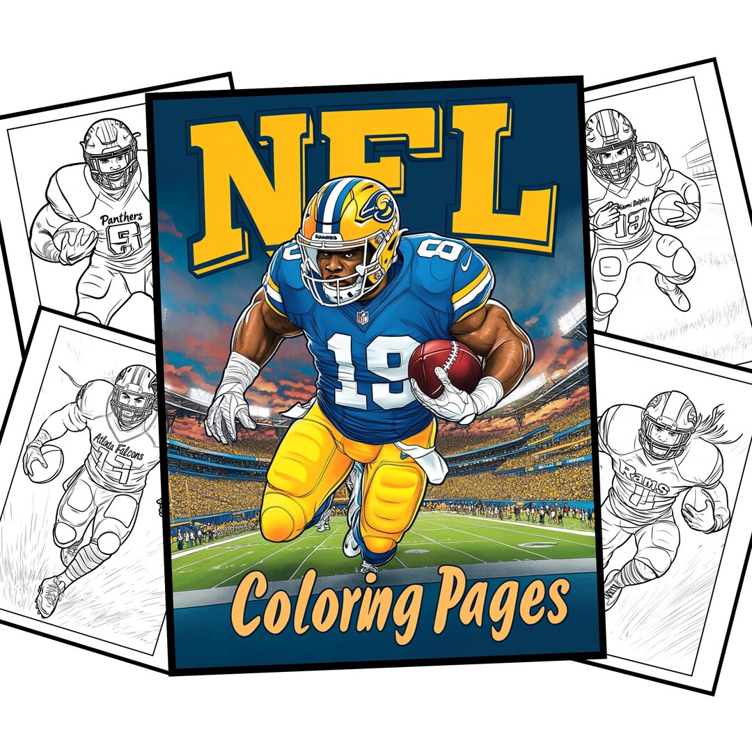 NFL Coloring Pages | Football Coloring Book | NFL Players Coloring ...