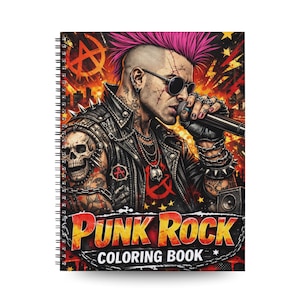Kolorowanka Punk Rock | 50 odważnych kolorowanek dla nastolatków i dorosłych
