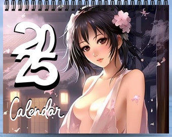 2025 Anime Girls Calendar | 12 Month Calendar | Sexy Anime Girl Calendar | Cute Anime Girl Calendar | Monthly Calendar | Calendar Gift