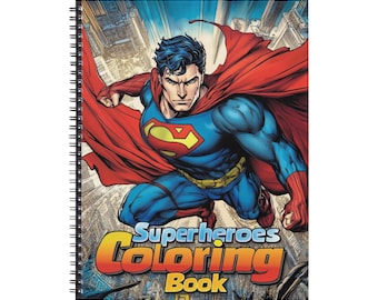 Superheroes Coloring Book: Comic Art for Kids & Adults