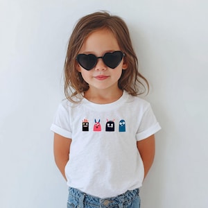 Cute Monster Kids T-Shirt | Colorful Cartoon Creatures Tee for Boys & Girls | Fun Graphic Toddler Shirt | Playful  Adorable Design