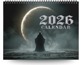 2026 Wall Calendar |  A Moon Phases & Monthly Spell Rituals - Custom Calendar