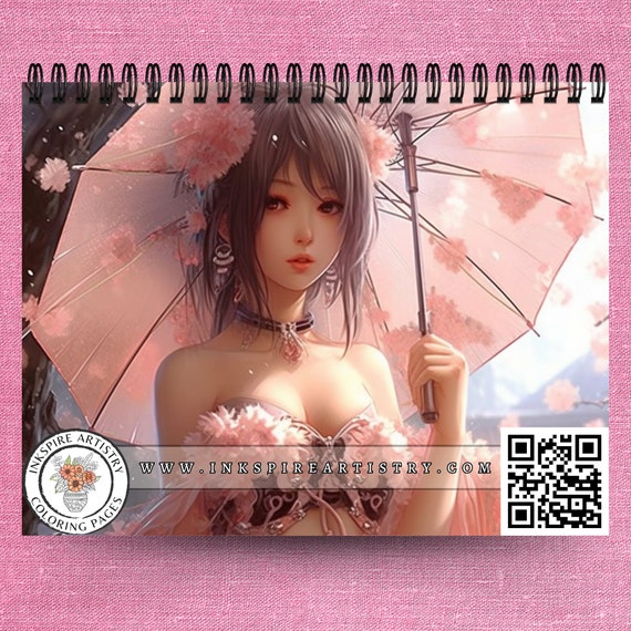 2024 Anime Girl Calendar 12 Month Calendar Spiral Bound 