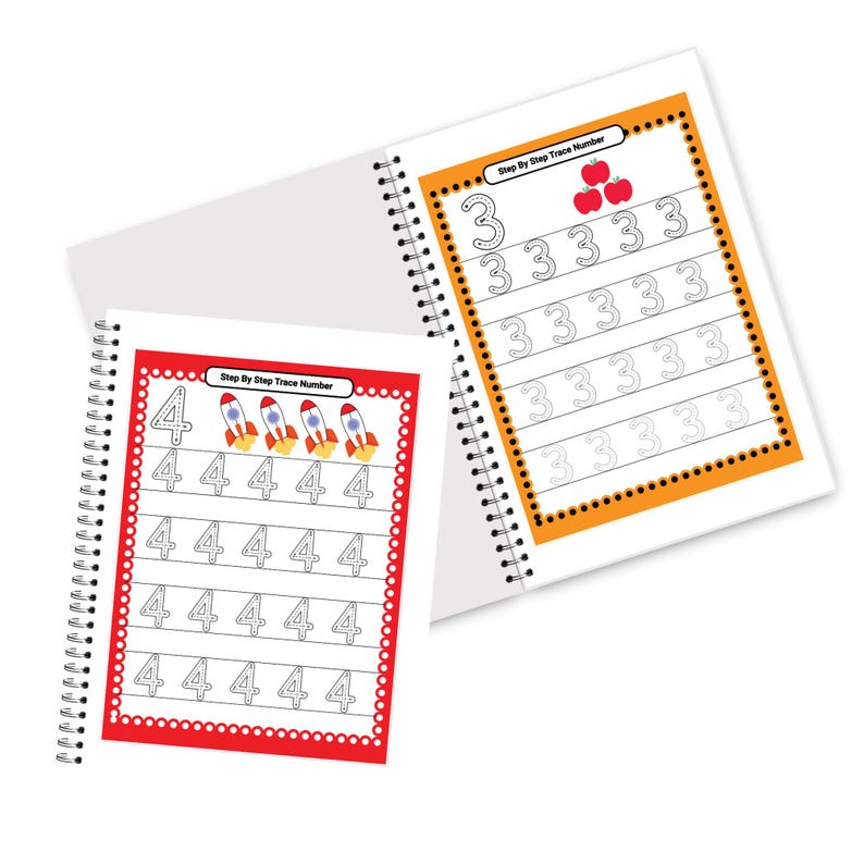 Math Activity Book - Homeschool Number Tracing Math Worksheets - Etsy