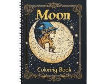 Moon Coloring Book: Celestial & Spiritual Designs (8.5x11 inches)