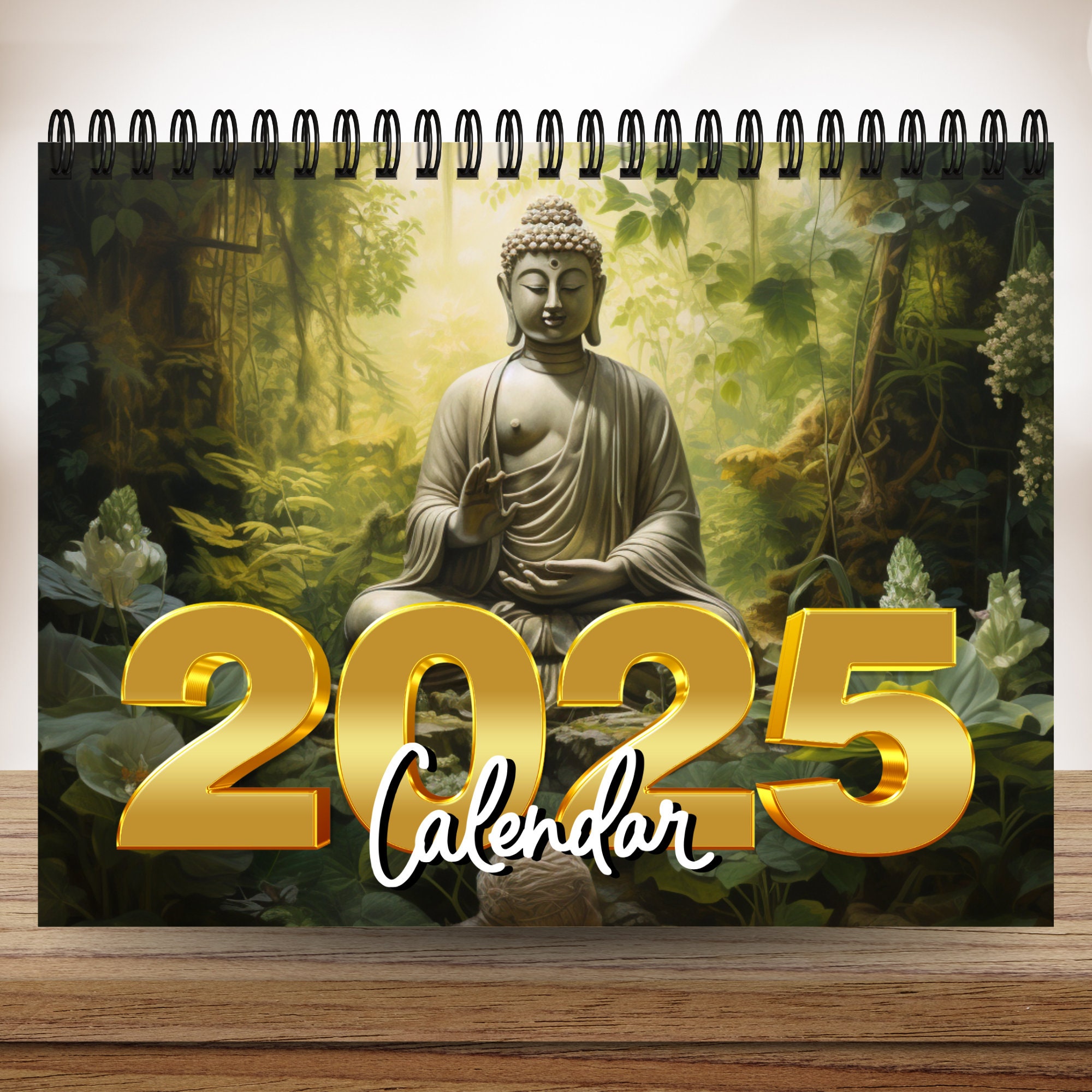2025 Buddha Calendar 12 Month Calendar Spiral Calendar Wall Calendar