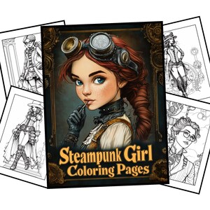 Steampunk Girl Coloring Pages: 80 Printable Designs (PDF Download)