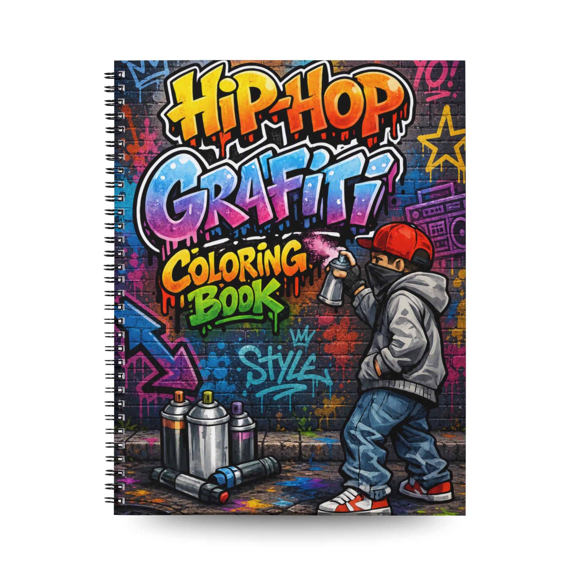 Hip-hop Graffiti Coloring Book – Urban Grayscale Coloring Pages