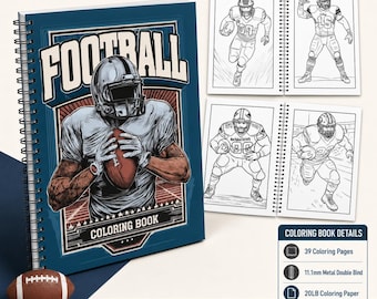 Football Coloring Book: NFL Players Activity Book for Kids