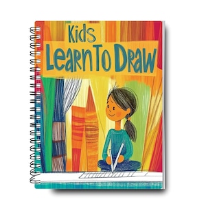 Kids Learn To Draw Activity Book | Kids How To Draw Animals Activity Procreate Sheets | 60 Easy Step-by-Step Drawing & Coloring Pages