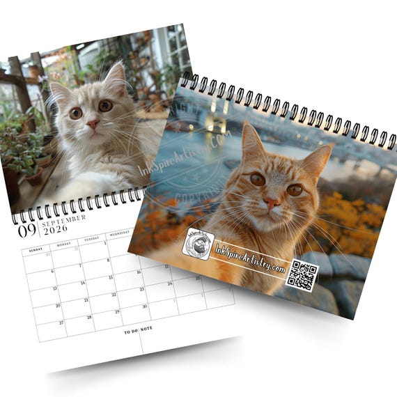 Baker And Bray Calendario De Gatos Negros 2025, Calendario De Pared