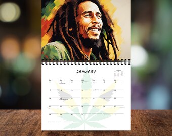 2024 Bob Marley Calendar 12 Month Calendar, Spiral Calendar, Wall Calendar,  Hanging Calendar, Bob Marley Art, Gift for Bob Marley Lover - Etsy