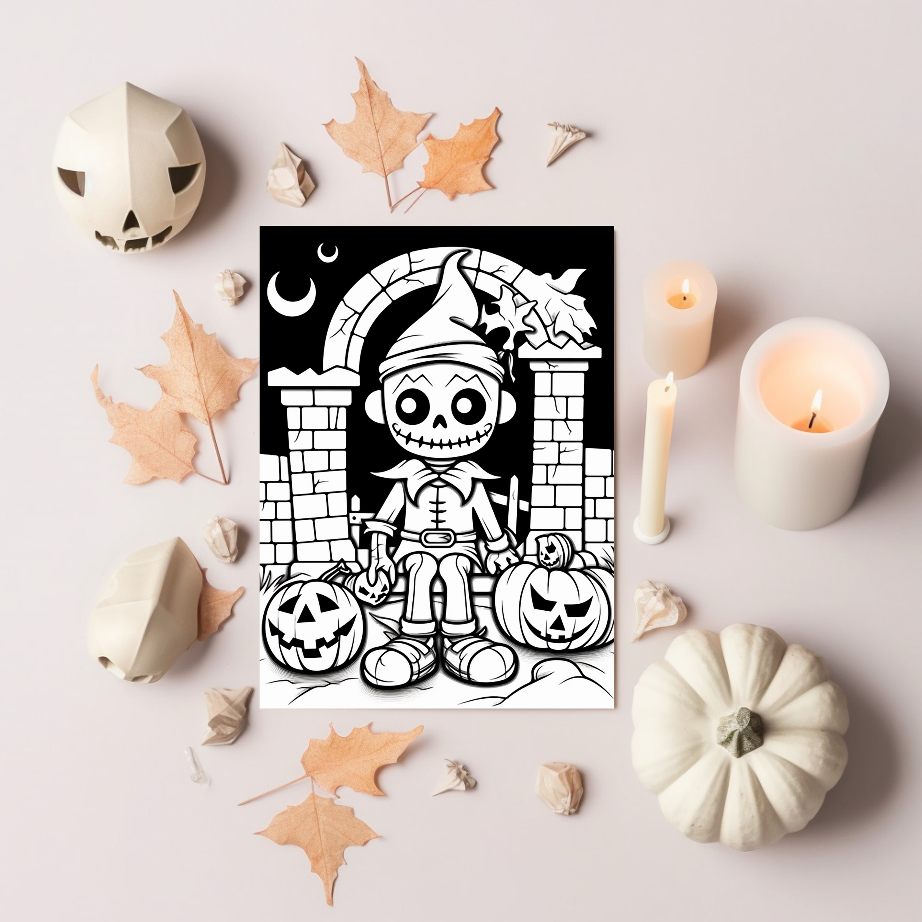 CREEPY HALLOWEEN COLORING PAGES