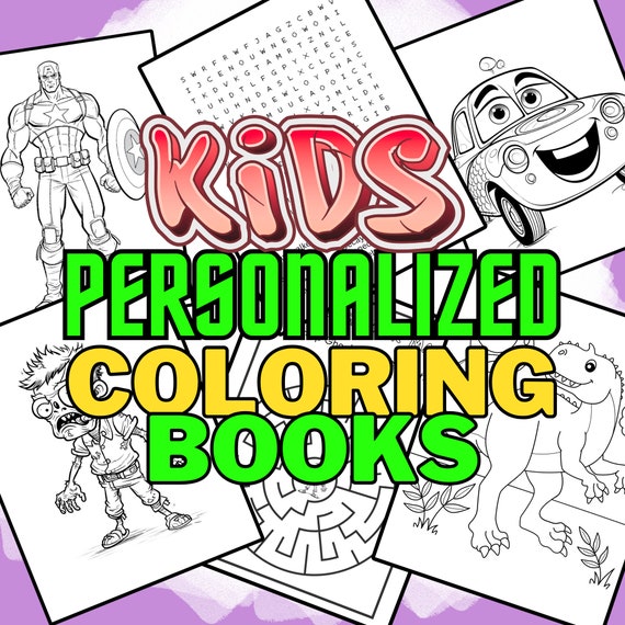 Kids Personalized Coloring Book Customized Coloring Books Kids