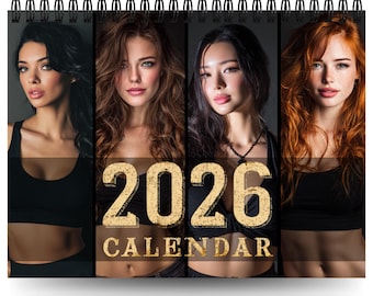 Calendario da parete 2026: arredamento per la caverna dell'uomo, ufficio o regalo