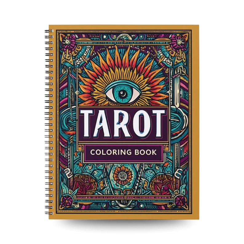 Major Arcana Tarot Coloring Book for Adults & Teens - 25 Mystical Grimoire-Style Bold Coloring Pages image 1