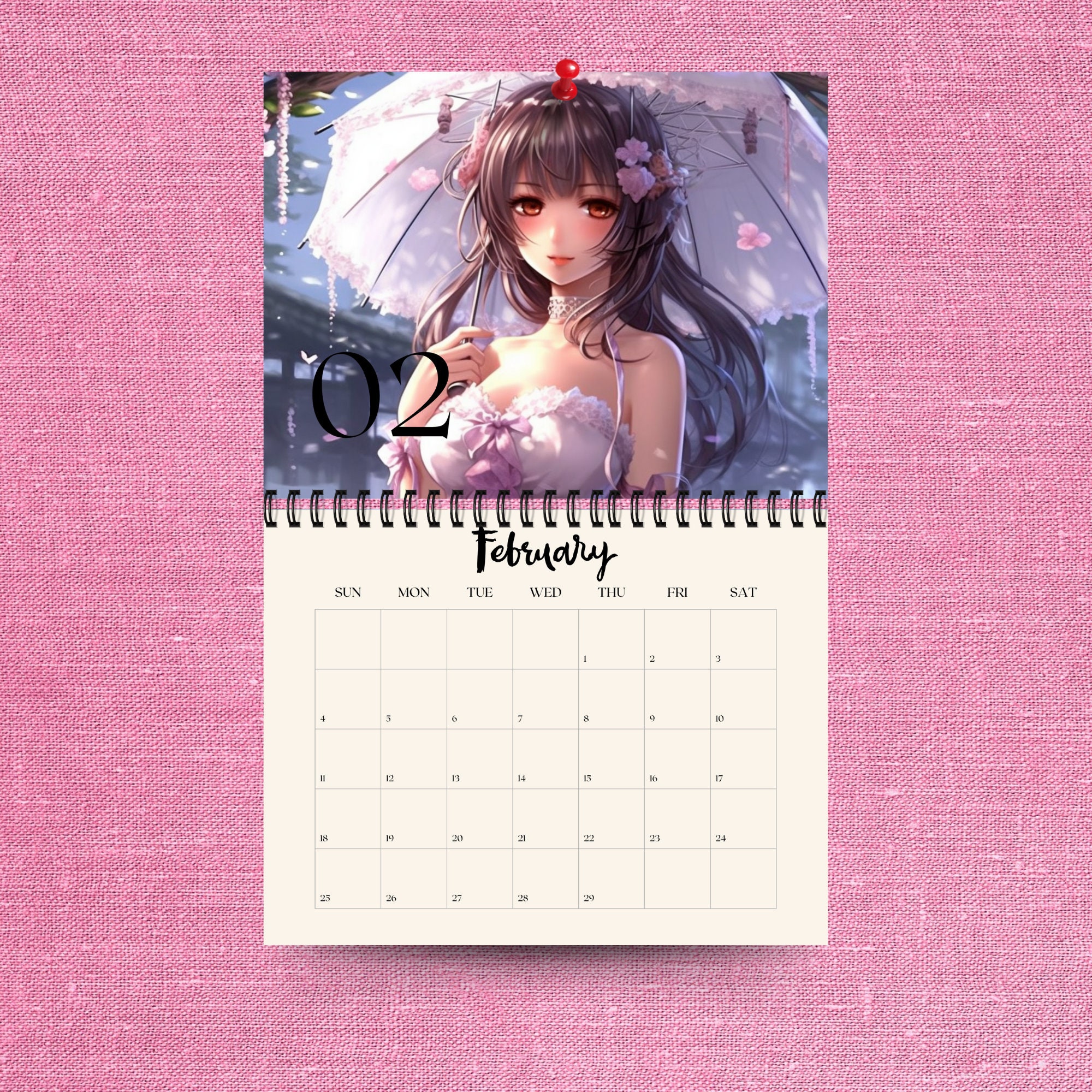 Anime Calender 2024 Anime Calender Printable Custom Manga 