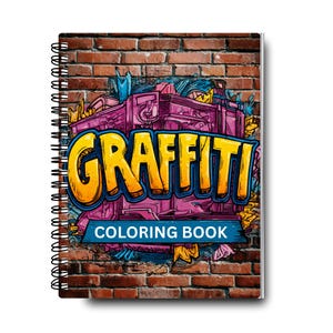 Graffiti Coloring Book for Kids – Urban Street Art Coloring Pages, Fun & Creative Activity Book with 37 Unique  Graffiti Coloring Designs