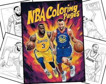 NBA Coloring Pages | Basketball Coloring Pages | Sports Coloring Page | Kids Coloring Pages | NBA Coloring Pages | Kids B-Ball Coloring Book