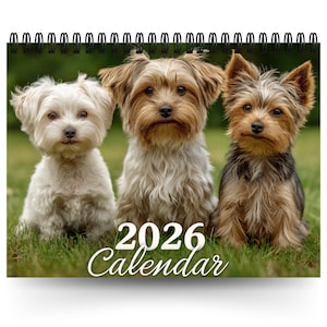 2026 Dog Calendar | 12 Month Calendar | Gift For Dog Lover | wall calendar | Puppy Calendar | Monthly Calendar | Pet Owner Gift | Funny Dogs