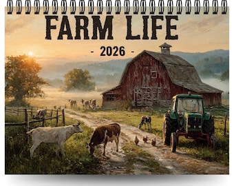 Calendario da parete 2026: calendario mensile ispirato alla vita in fattoria