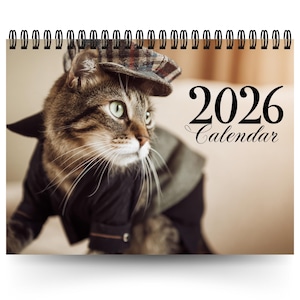 2026 Stylish Cats Calendar | 12 Month Calendar | Cat Calendar | Wall Calendar | Funny Cat Calendar | Kitty Calendar | Gift For Cat Lover