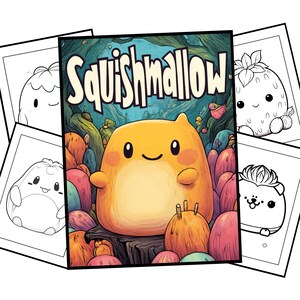 Squishmallow Coloring Pages | Squishville Coloring | Squishmallows print | Cute Squishville Printable Coloring Book for Kids & Adults