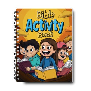Bible Activity Book for Kids Ages 4-8 Christian Themed Coloring Pages - Read & Trace Bible Verses, Crossword Puzzles | Christian Homeschool