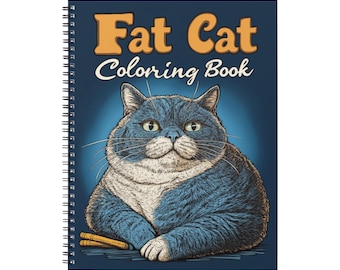 Fette Katze Malbuch - Kätzchen Malseiten für Kinder & Erwachsene