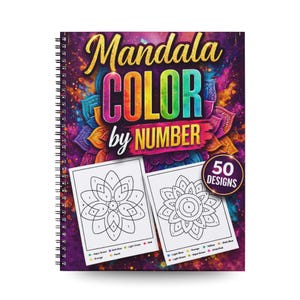 Mandala Malen nach Zahlen Malbuch – 50 Malseiten für Erwachsene & Kinder