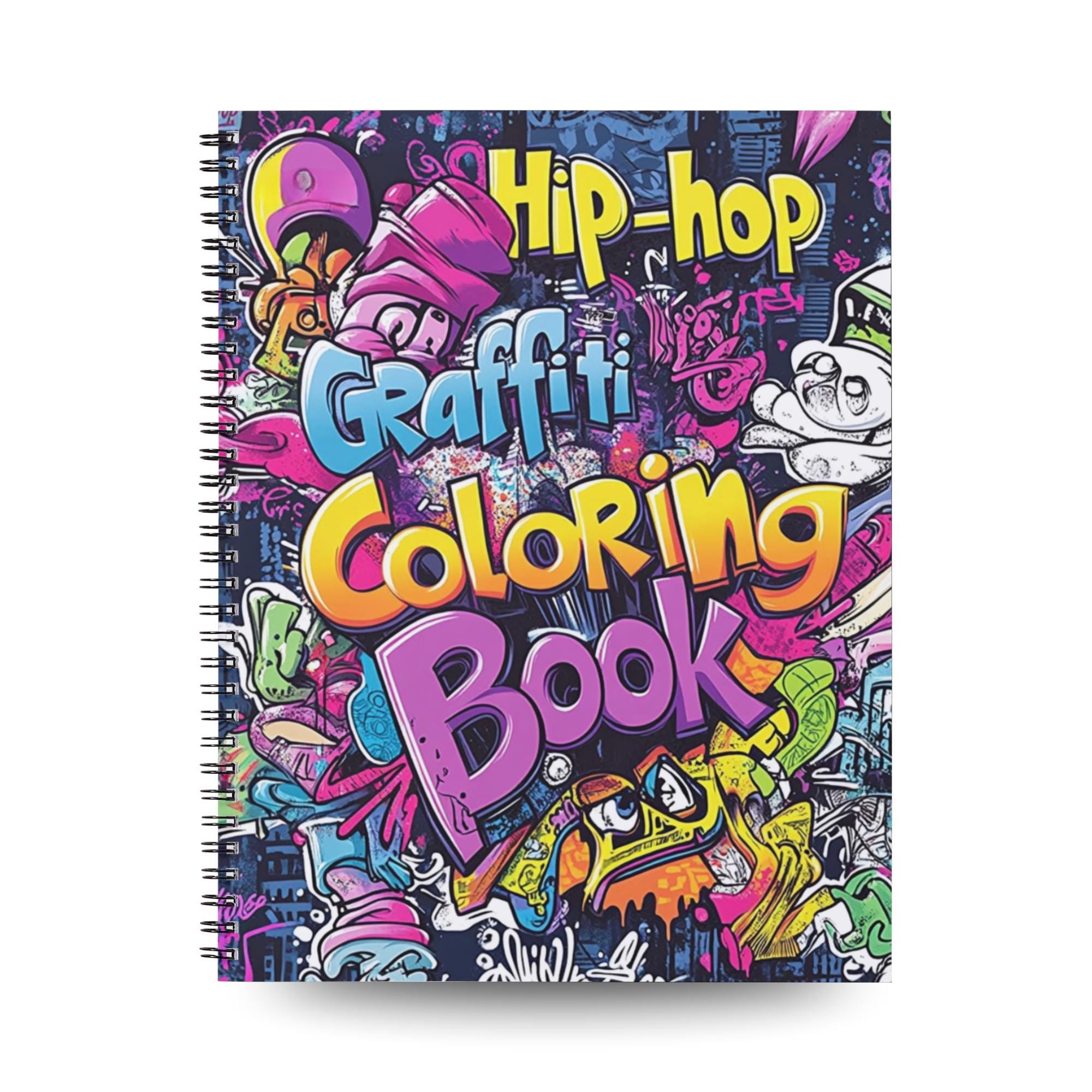 Hip Hop Graffiti Coloring Book: Bold Urban Art for Kids, Teens