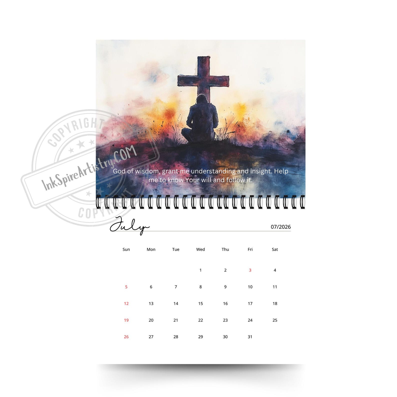 2026 Prayer Calendar: Christian Wall Décor, Faith-based Custom Calendar ...