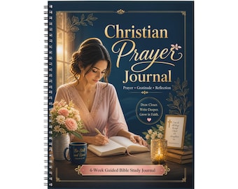Diario de oración cristiana: Estudio bíblico guiado de 4 semanas